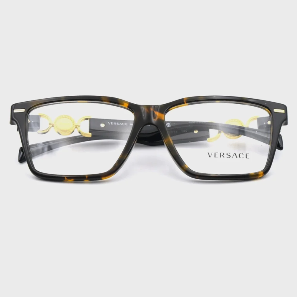 NWT Versace VE3335-5404-54 Brown Square 54mm Glasses